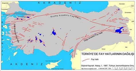 türkiye fay hatları haritası coğrafya